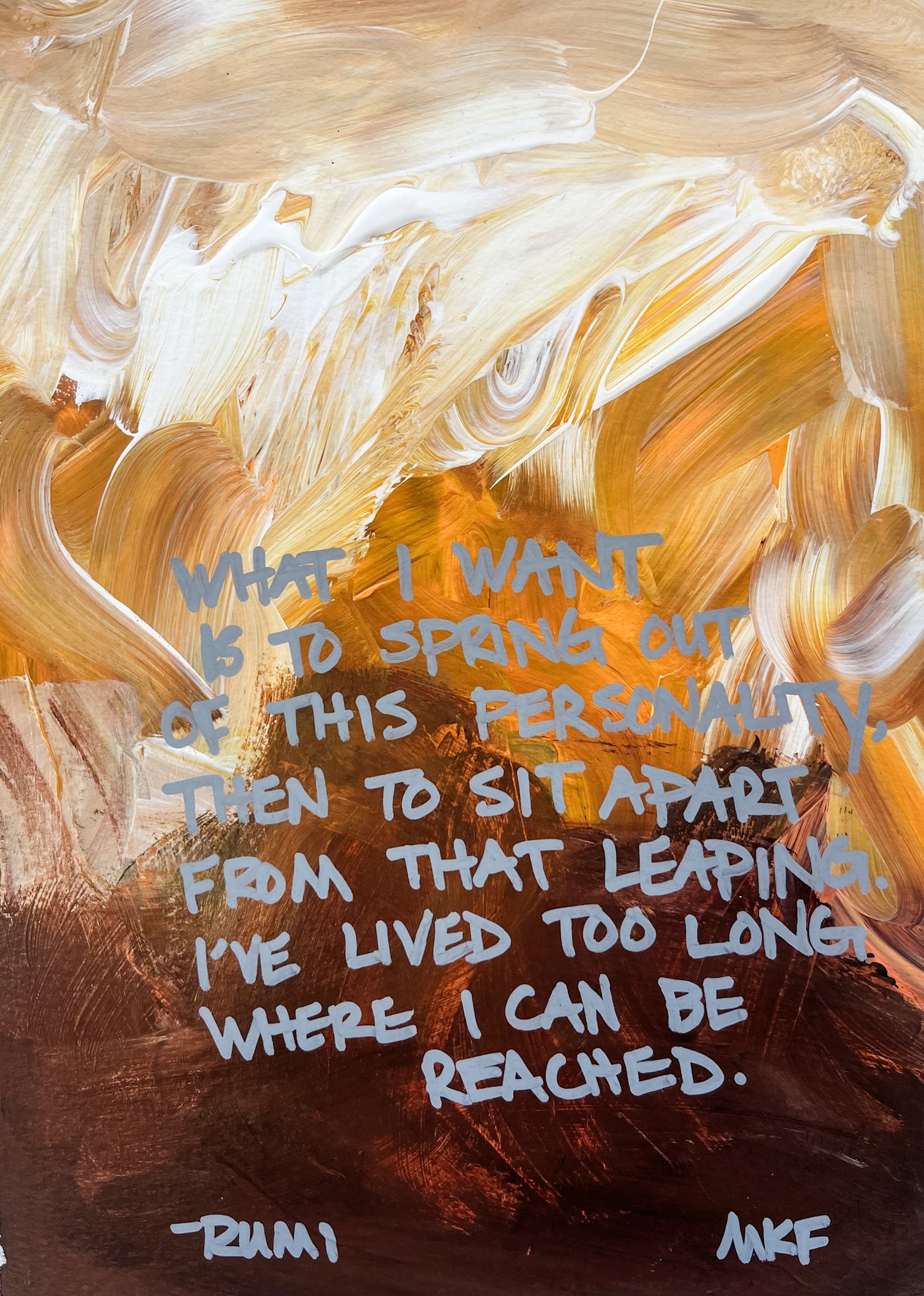 Color Study - Rumi Quote